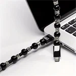 צמיד חרוזים וטבעות כסף כבל USB לסינכרון וטעינה Type-C 4