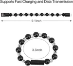 צמיד חרוזים וטבעות כסף כבל USB לסינכרון וטעינה Type-C 3